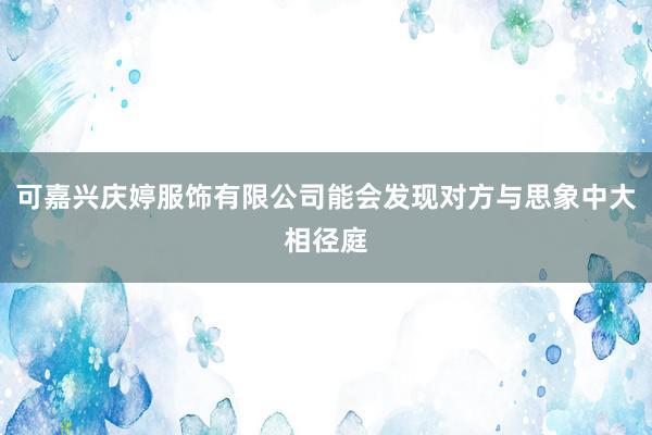 可嘉兴庆婷服饰有限公司能会发现对方与思象中大相径庭